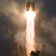 Illustration for article titled Heres a Rare View of the Soyuz Launch From the Hellish Flame Trench